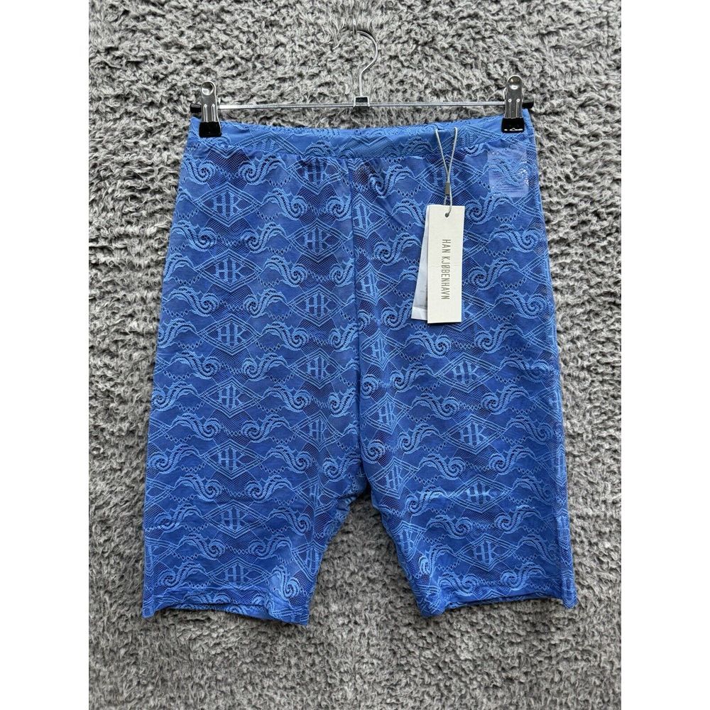 HAN KJOBENHAVN Lace Biker Shorts In Blue M‎ NWT $290